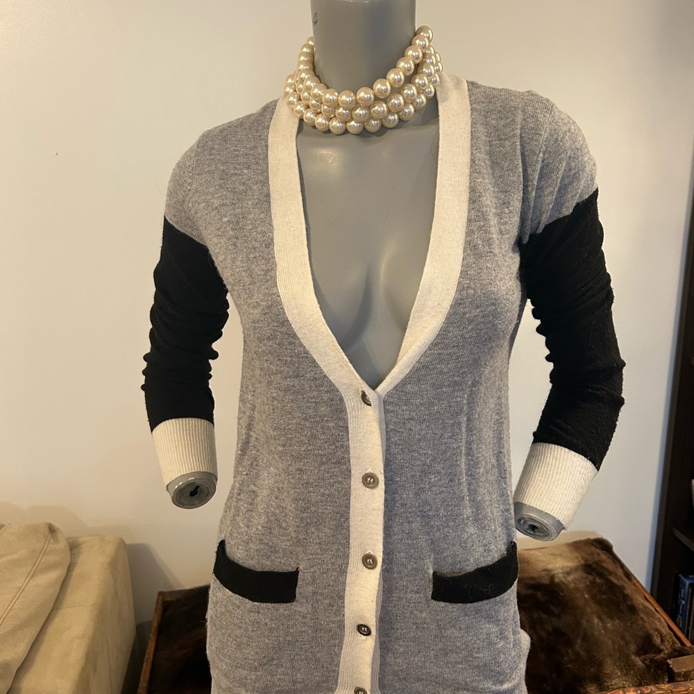 Forever 21 Modern Gray and Black Cardigan Sweater